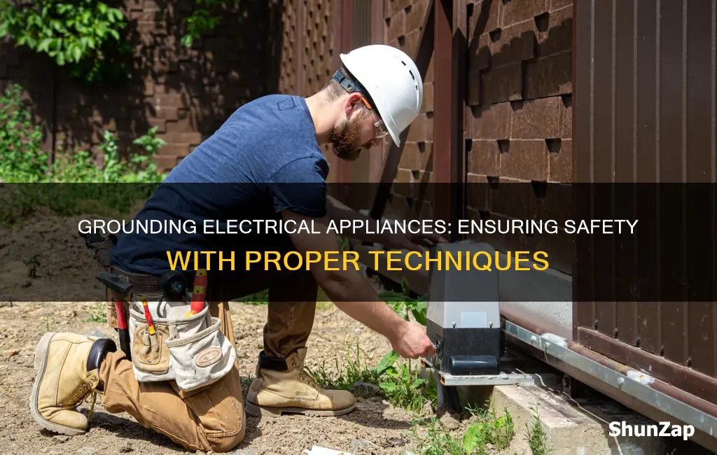 how do you ground an electrical appliance