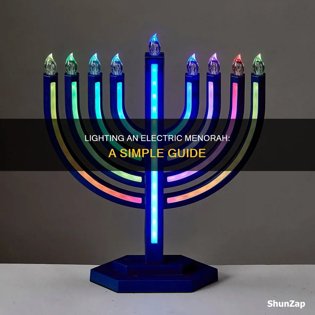 how do you light an electric menorah