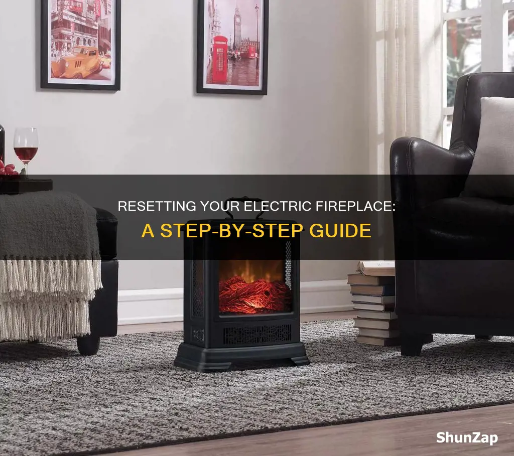 how do you reset an electric fireplace