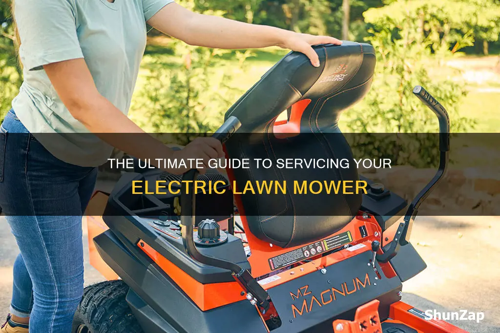 how do you service a electric mower