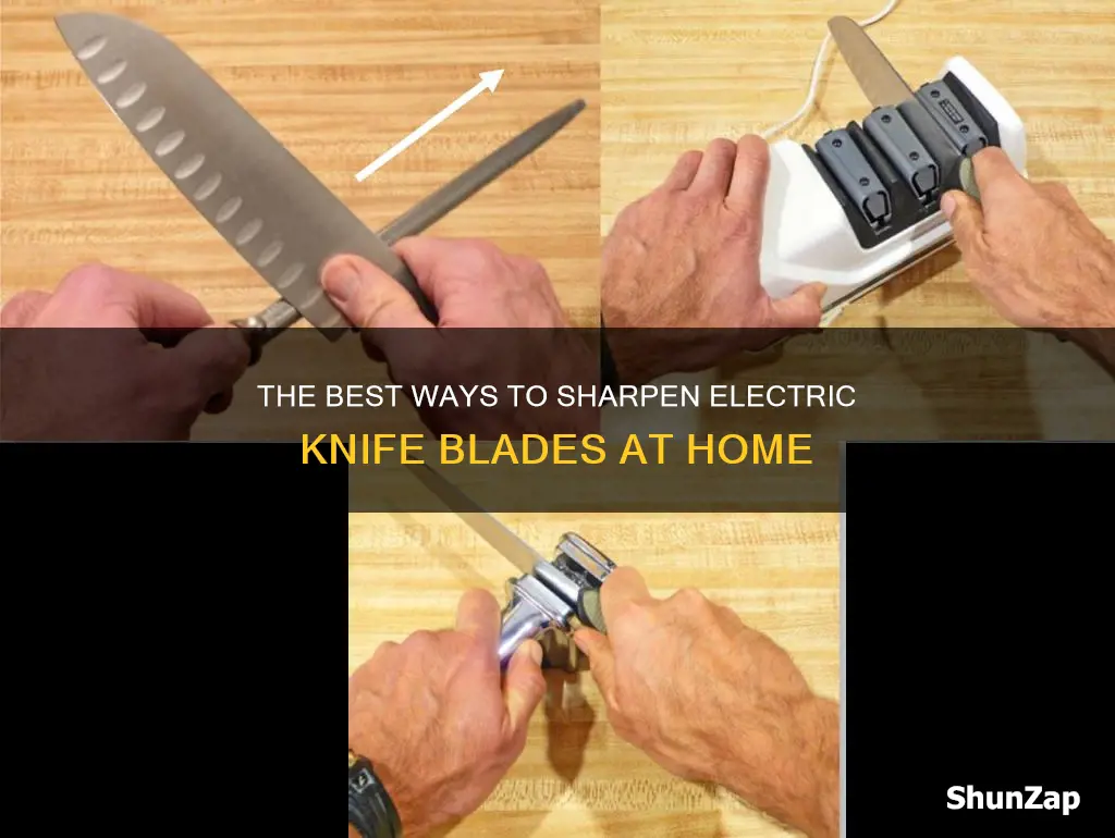 how do you sharpen electric knife blades