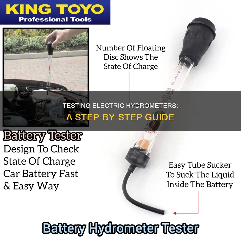 how do you test an electric hydrometer