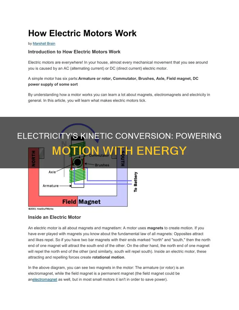 how do you turn electricity into motion