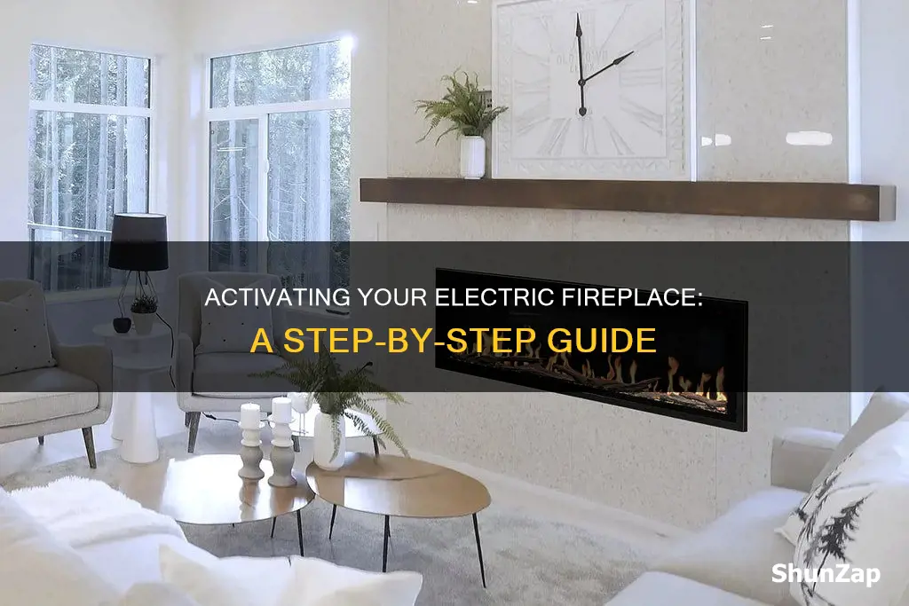 how do you turn on electric fireplace