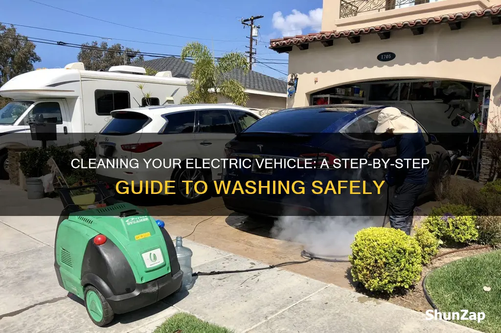 how do you wash a electric car