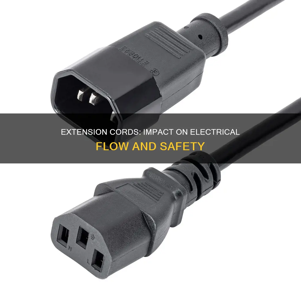 how does an extension cord effect electricity