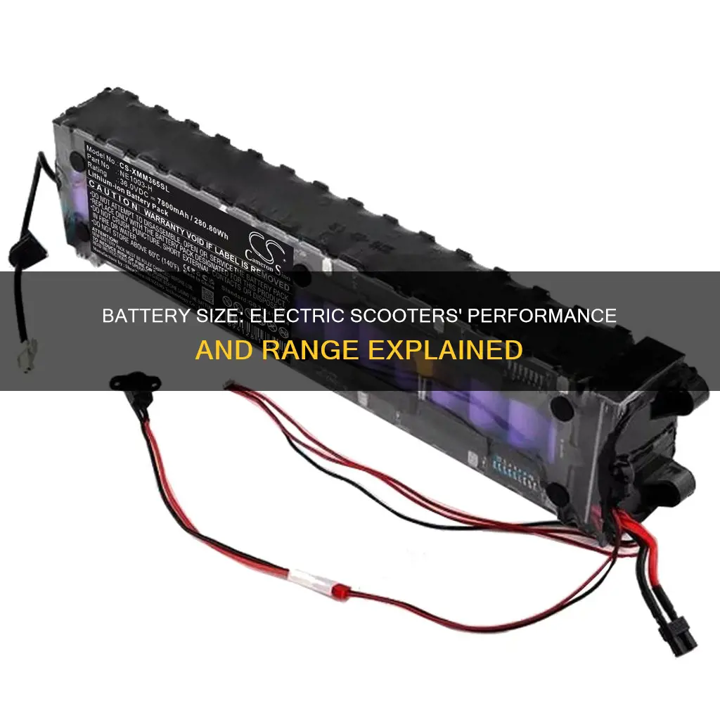 how does battery size on electric scooters