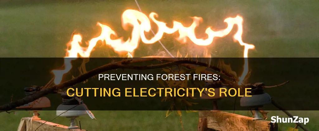 how does cutting electricity prevent forest fires