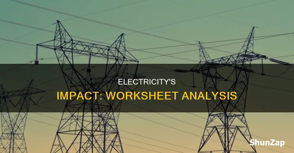 how does electricity affect the earth worksheet
