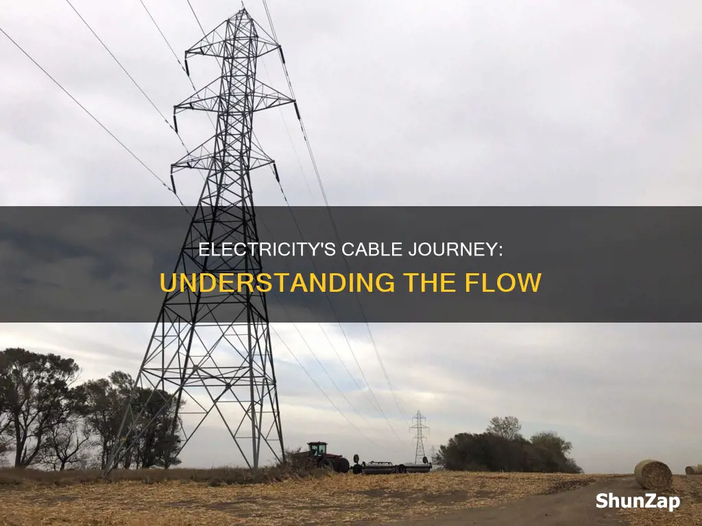 how does electricity flow through a cable