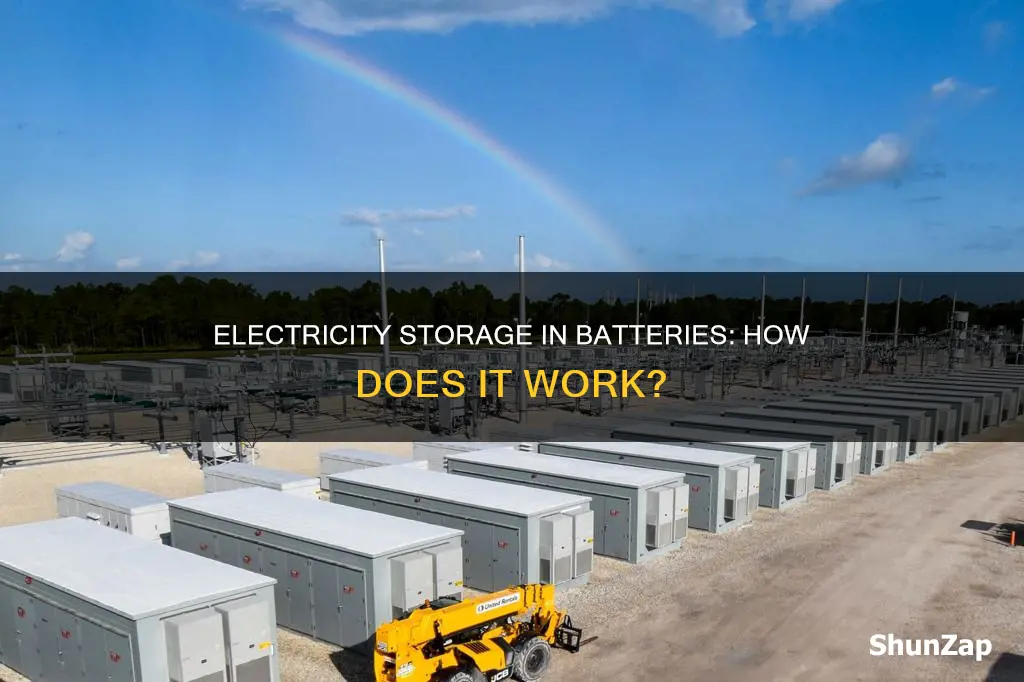how does electricity stay stored in batteries