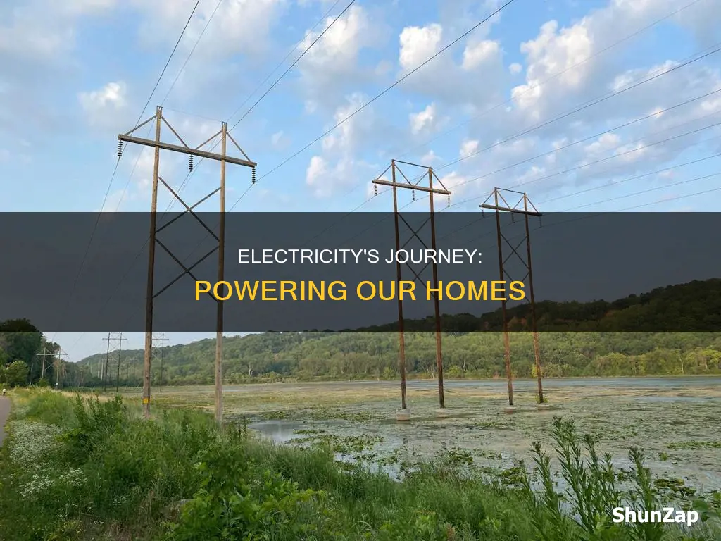 how does electricity transfer to our homes