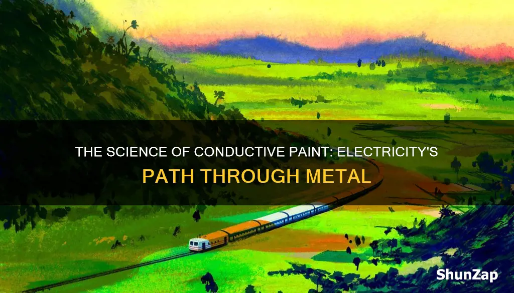 how does electricity travel through painted metal
