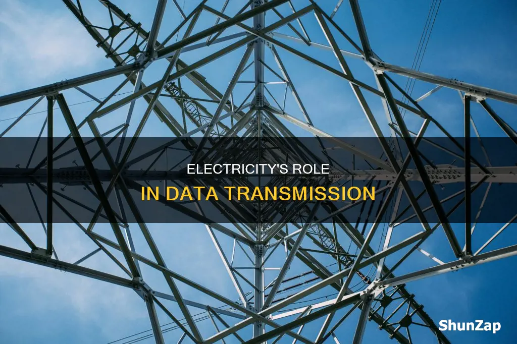 how does network data go through electricity