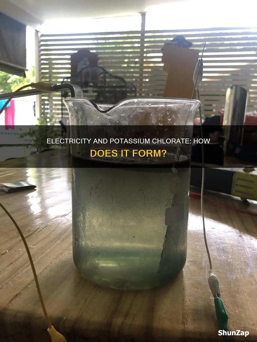 how does potassium chlorate form from electricity