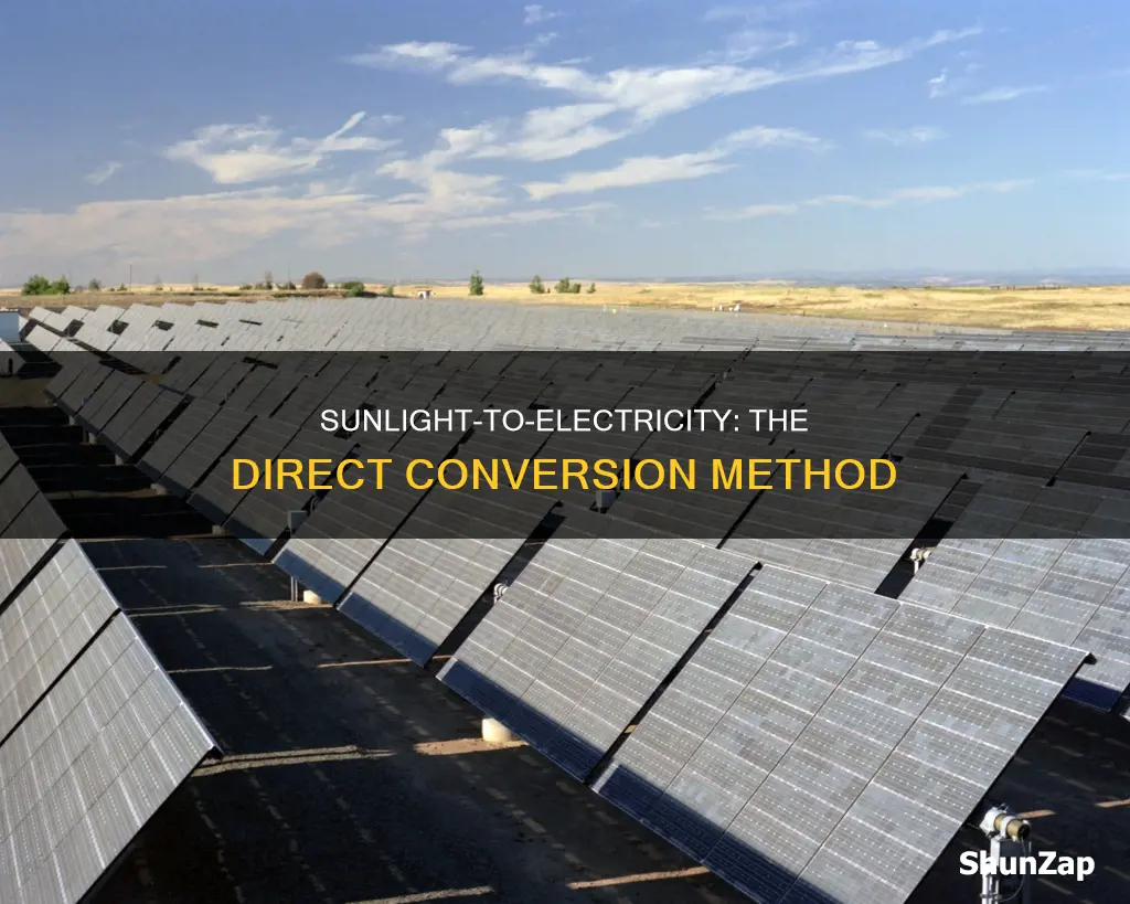 how does sunlight turn into electricity directly