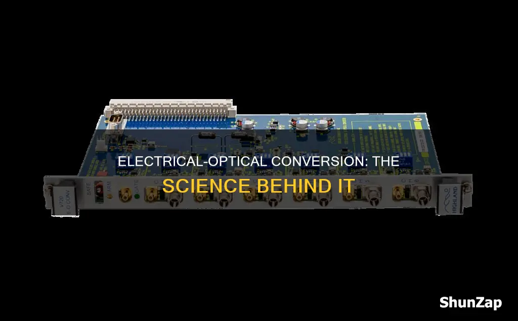 how electrical signal is converted to optical