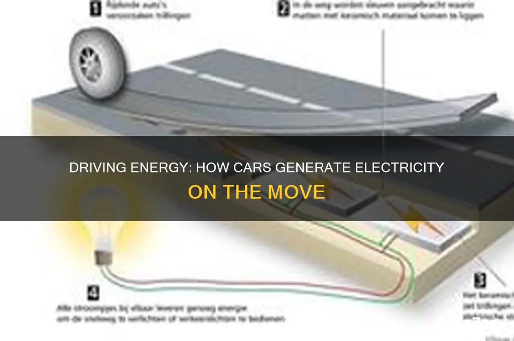 how electricity generated by cars driving over the roads