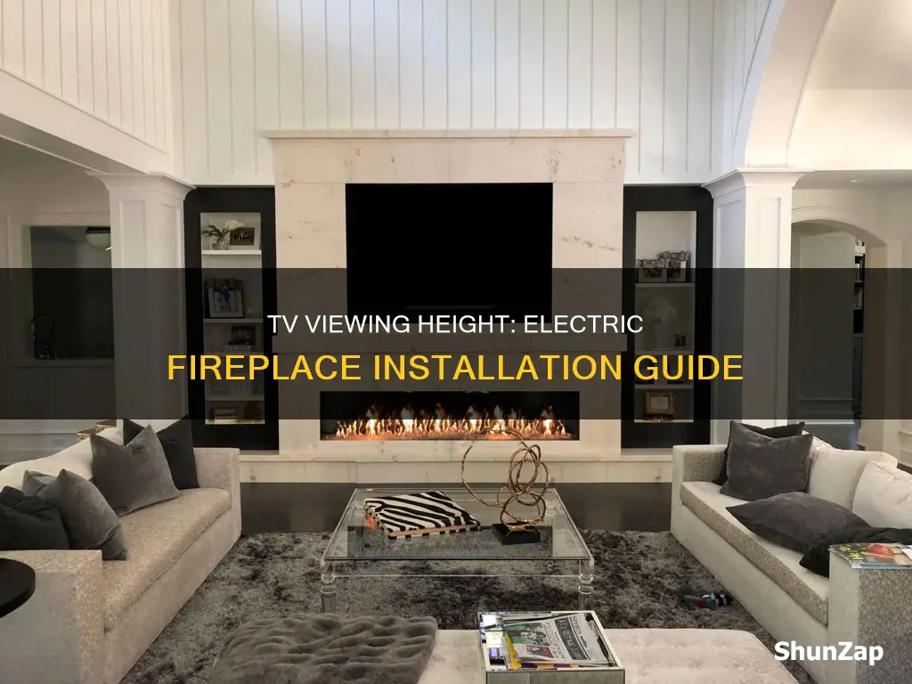 how far above tv from electric fireplace