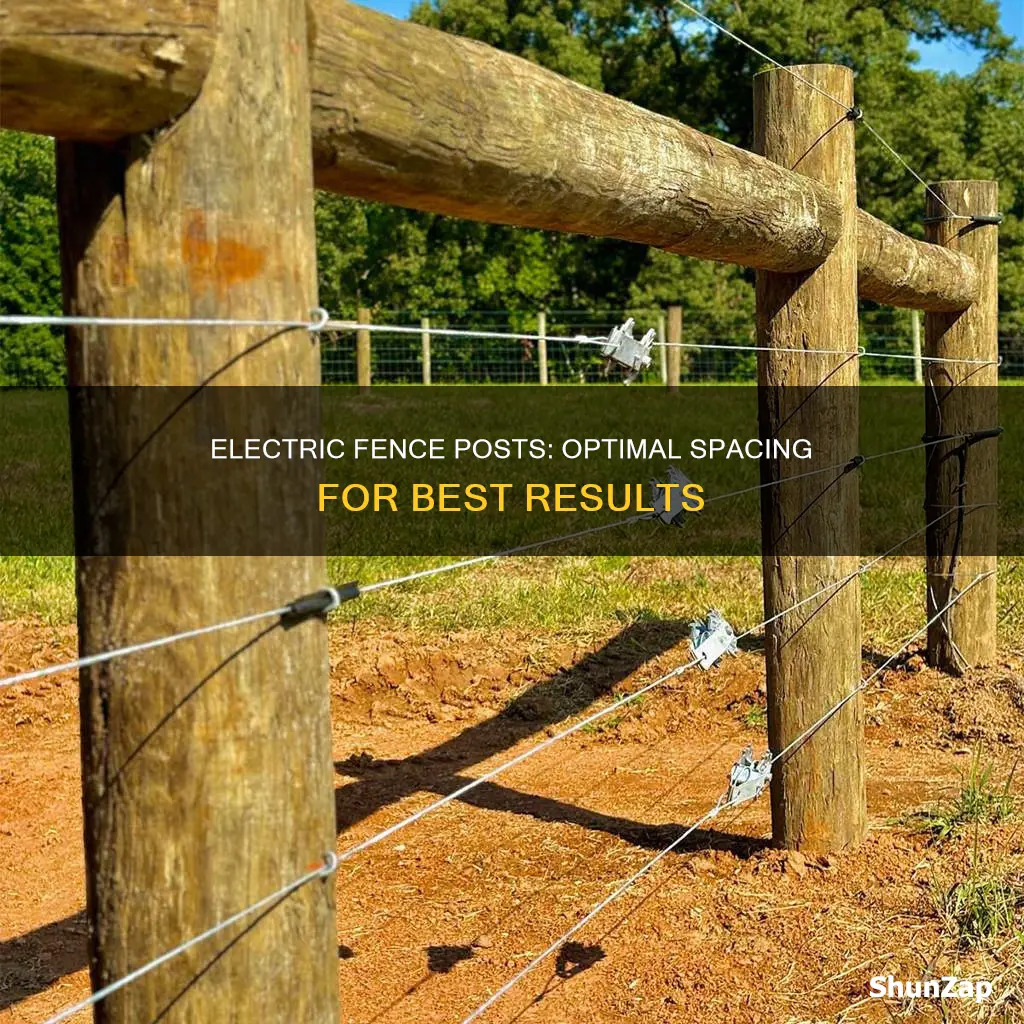 how far apart are electric fence posts