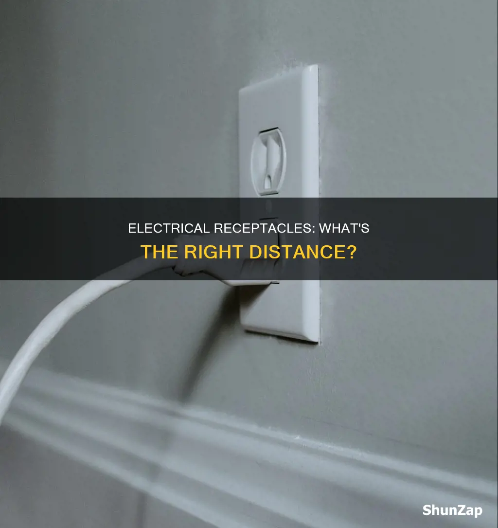 how far apart must electrical receptacles be