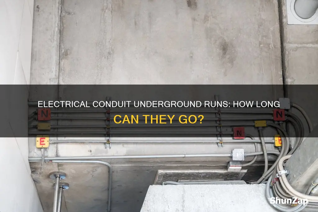 how far do electrical conduits run underground