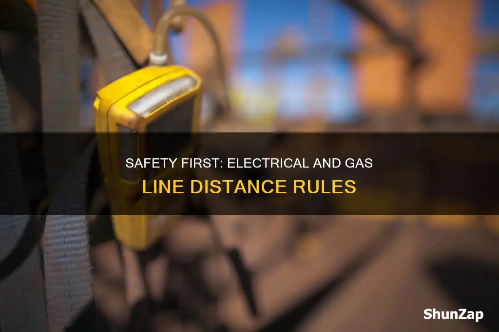 how far must electrical be from gaslines