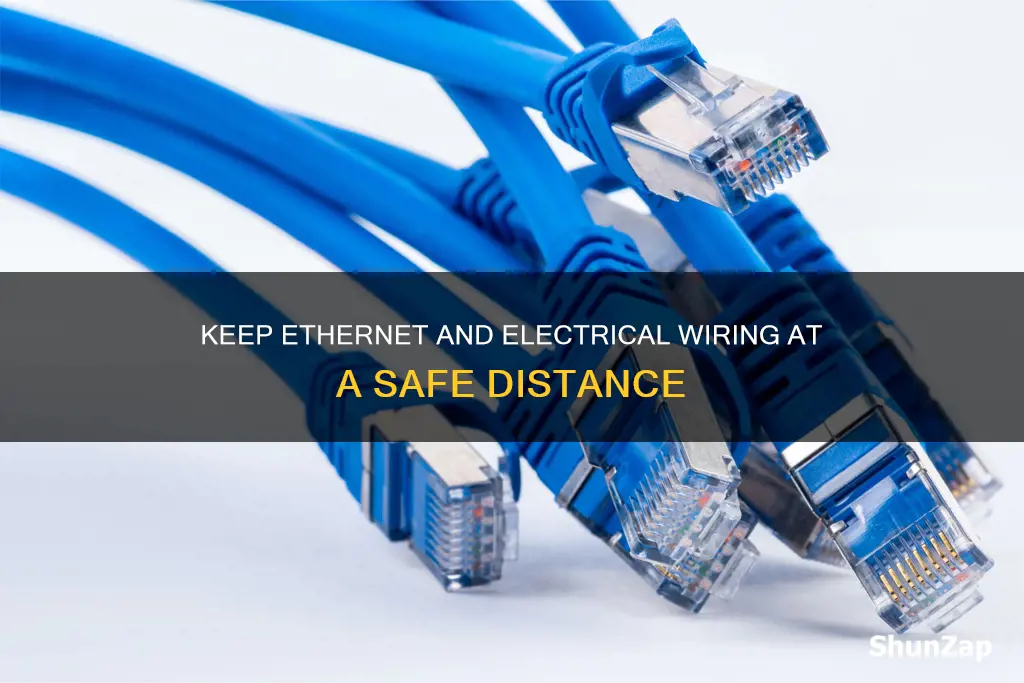 how far should ethernet be from electrical