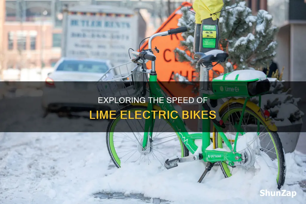 how fast are lime electric bikes