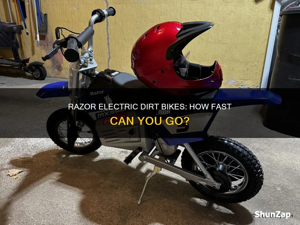 how fast do razor electric dirt bikes go