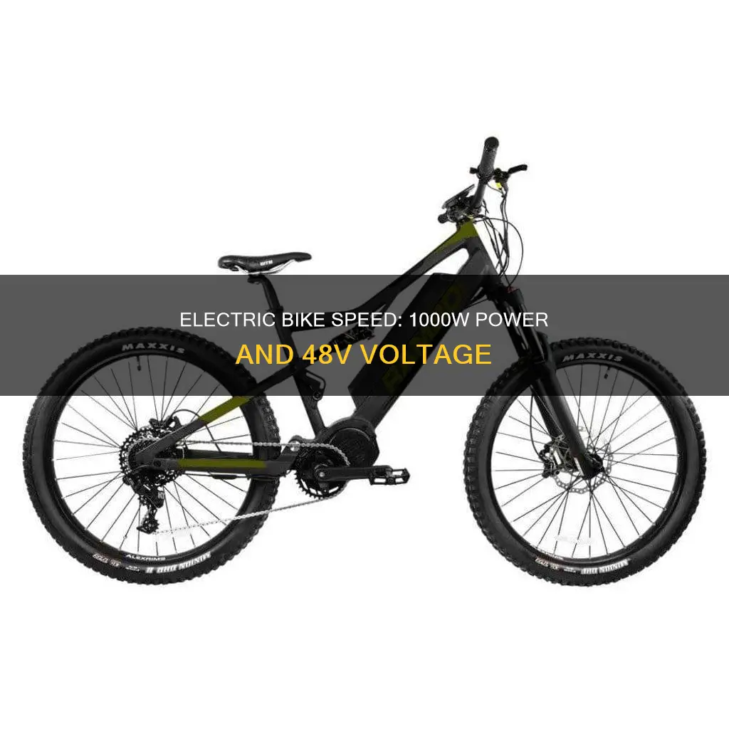 how fast does a 1000w 48v electric bike go