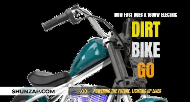 Electric Dirt Bikes: 1600W Motors and Their Top Speeds