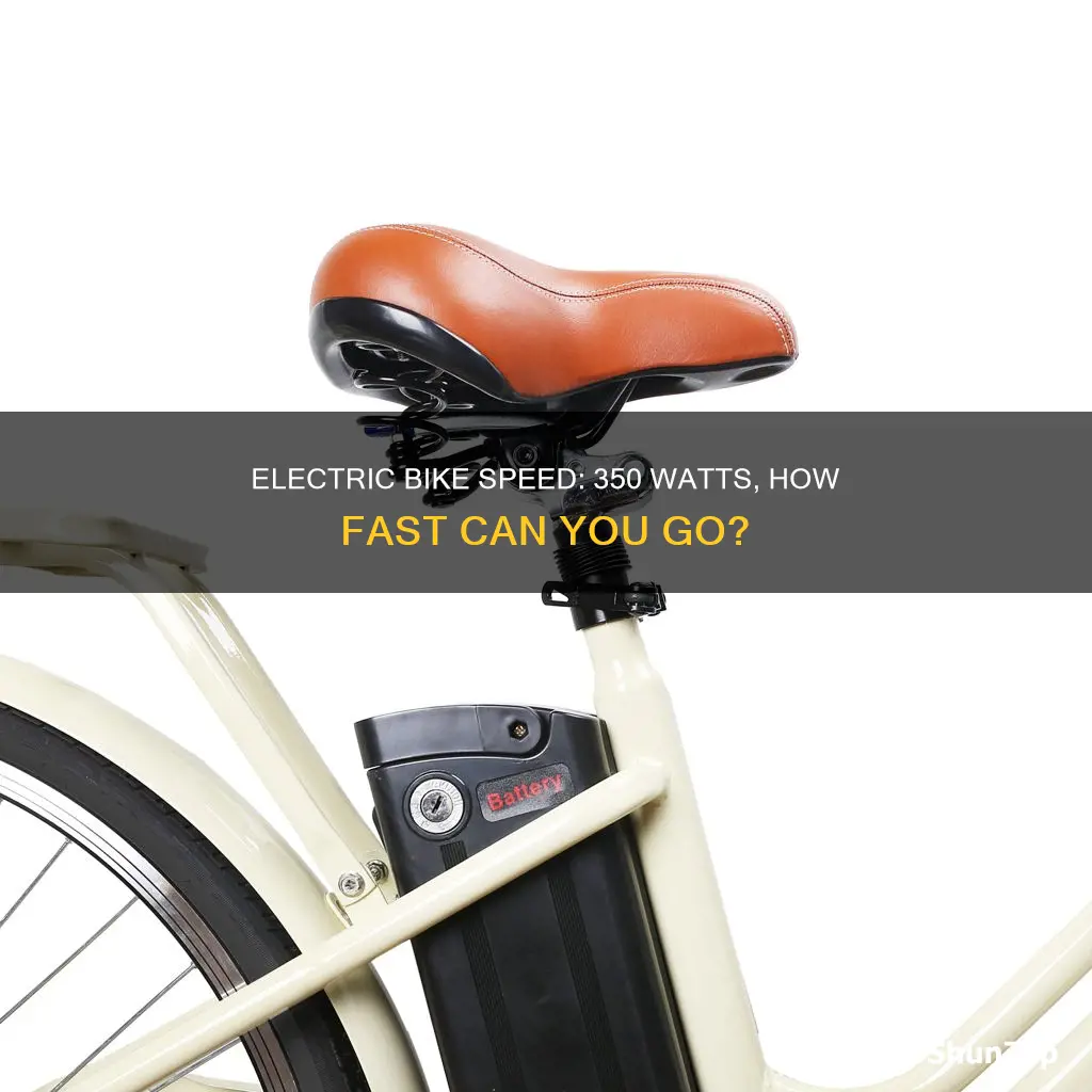 how fast does a 350 watt electric bike go