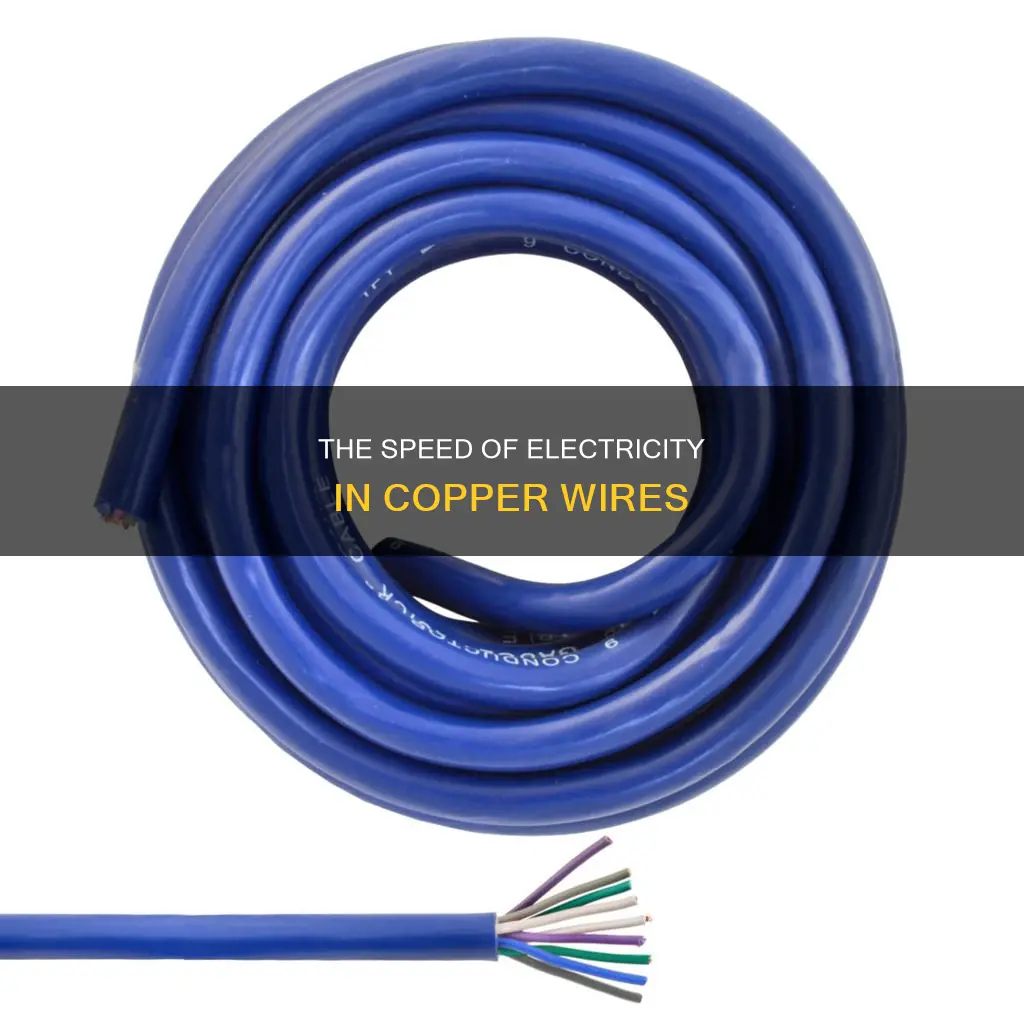 how fast does electricity travel in coper