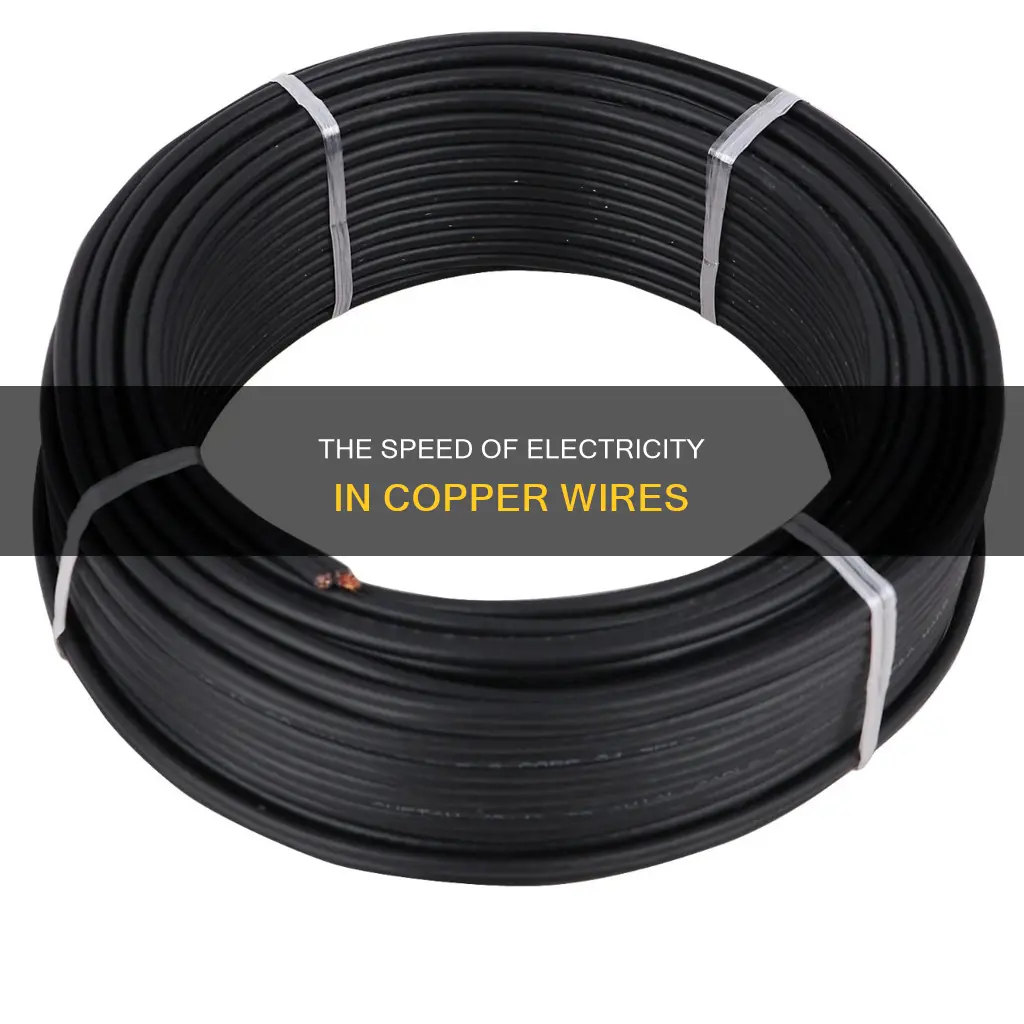 how fast does electricity travel in copper