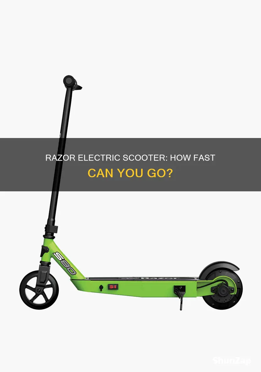 how fast does razor electric scooter go