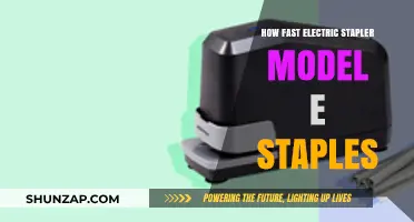 Stapling Speed: Electric Stapler Model E Efficiency