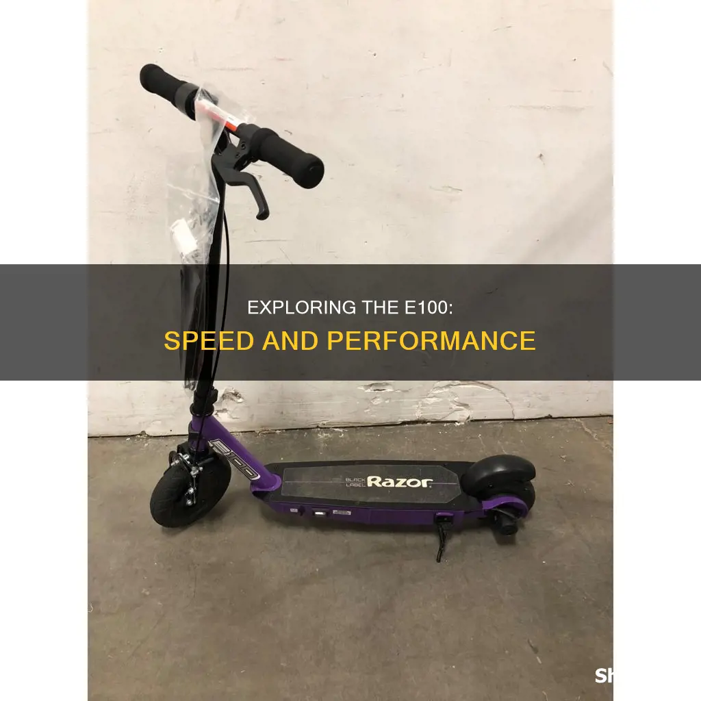 how fast is a e100 electric scooter