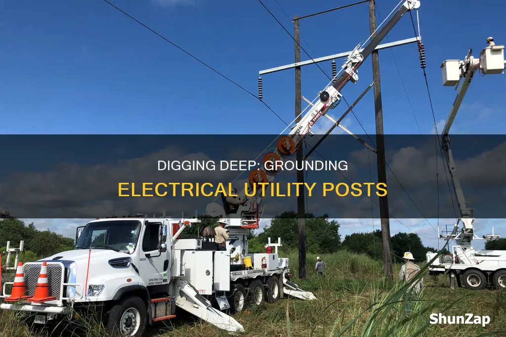 how ground deep backboard electrical utility post