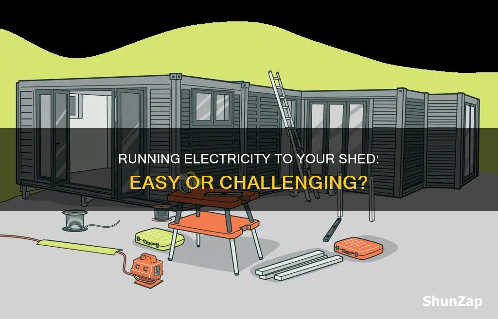 how hard to run electricity to shed