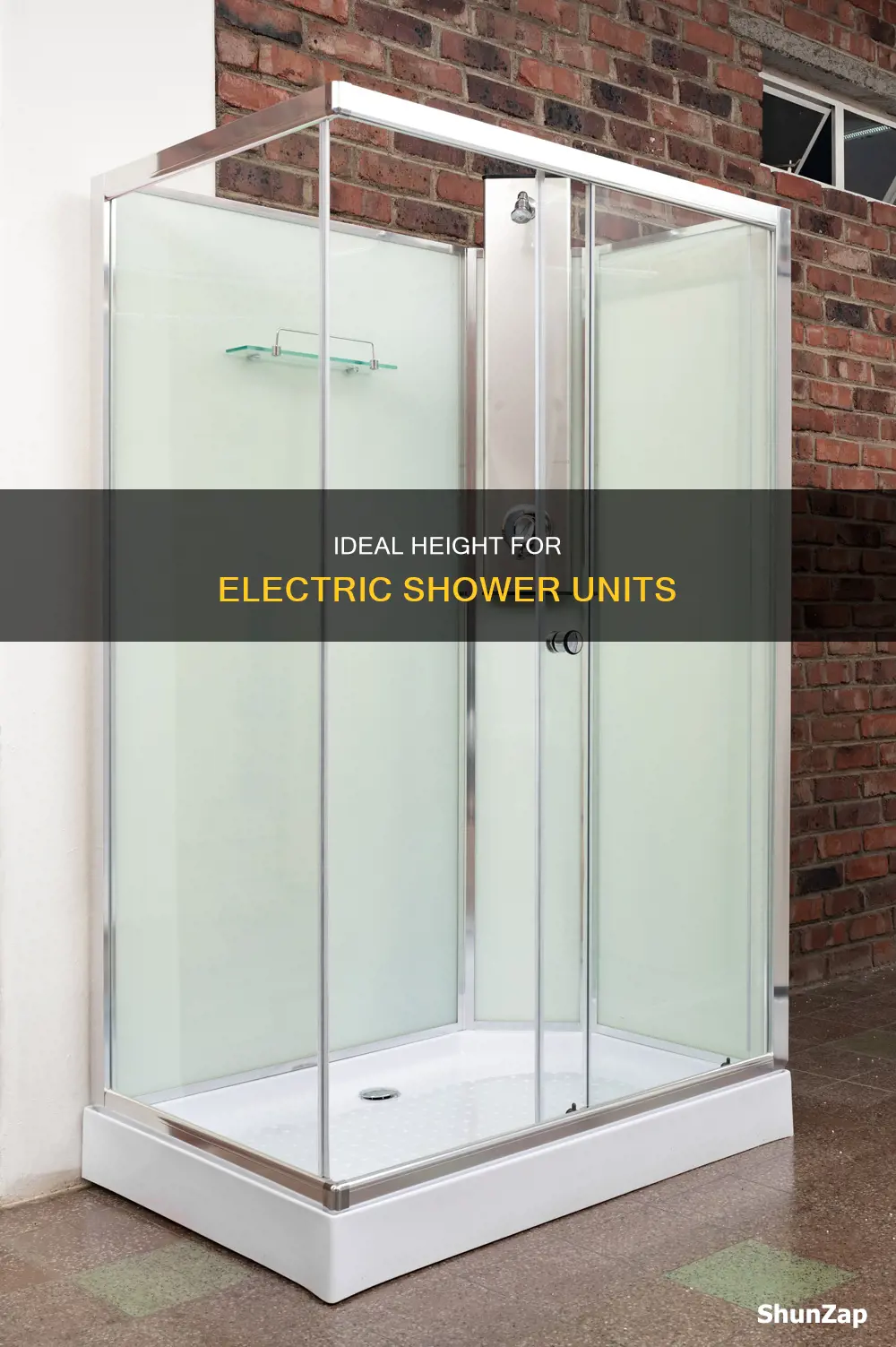 how high should electric shower unit be