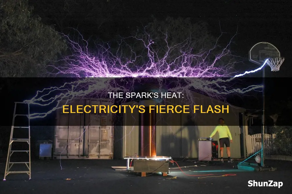 how hot is a spark of electricity