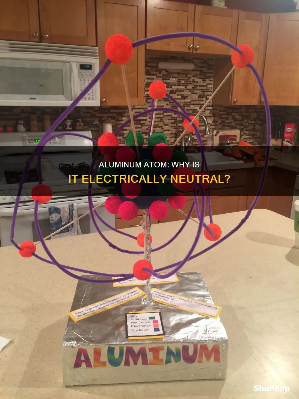 how is an aluminum atom electrically neutral
