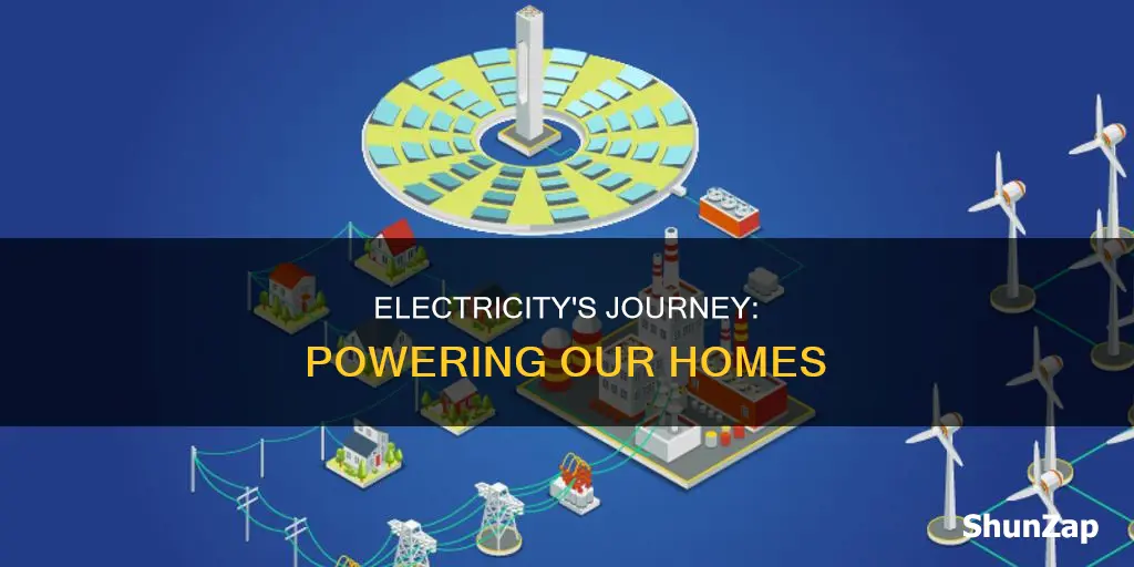 how is electricity carried to our homes