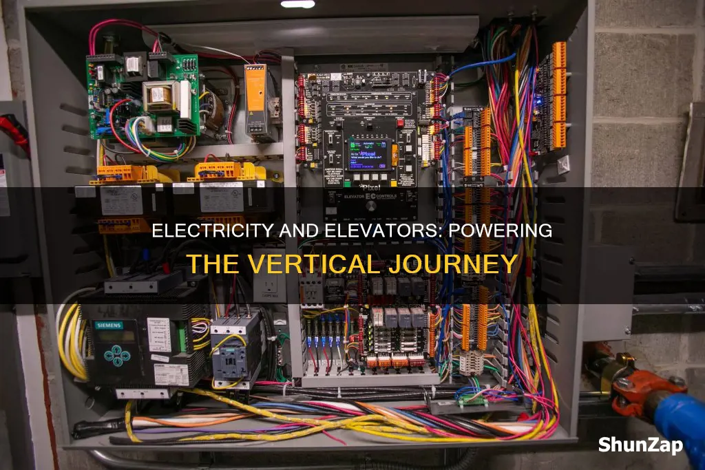 how is electricity connected inside an elevator
