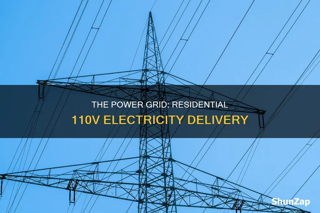 how is electricity delivered to residential 110v