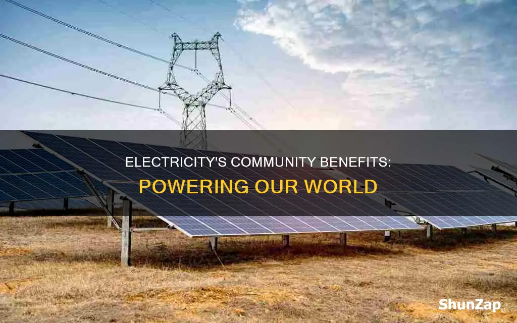 how is electricity helpful to the community