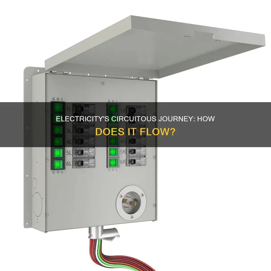 how is electricity transferred in a cicuit