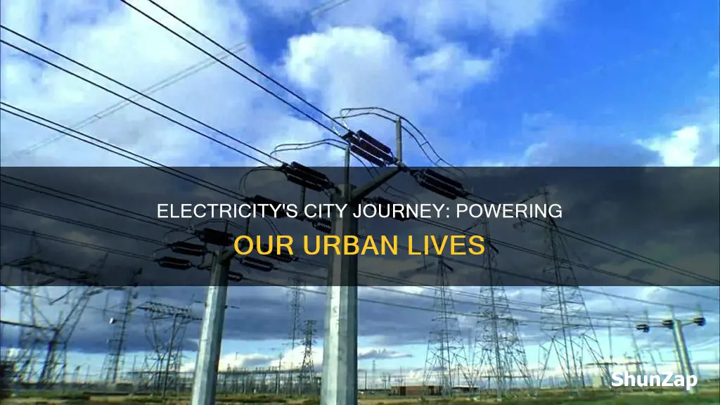 how is electricity transported to a city