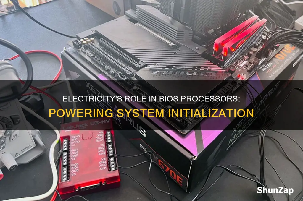 how is electricity used in a bios processor
